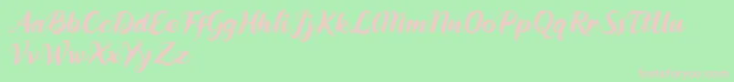 Daddy Rewind Font – Pink Fonts on Green Background