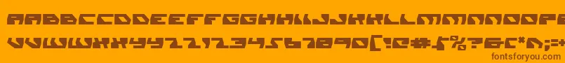 daedalus-Schriftart – Braune Schriften auf orangefarbenem Hintergrund