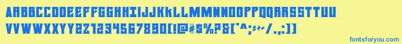 daemonicus Font – Blue Fonts on Yellow Background