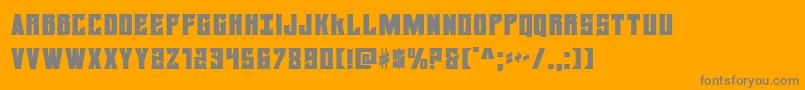 daemonicus-Schriftart – Graue Schriften auf orangefarbenem Hintergrund