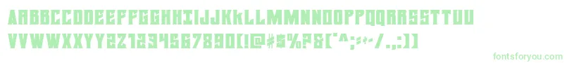 フォントdaemonicus – 白い背景に緑のフォント