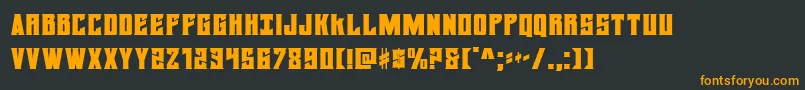 フォントdaemonicus – 黒い背景にオレンジの文字