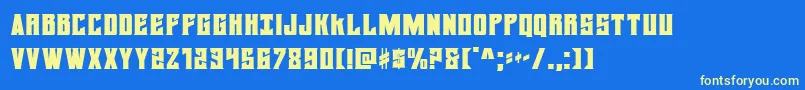 daemonicus Font – Yellow Fonts on Blue Background