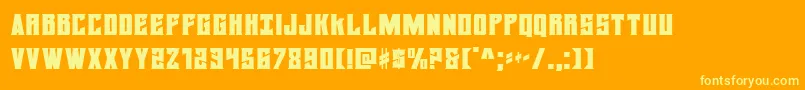 daemonicus Font – Yellow Fonts on Orange Background