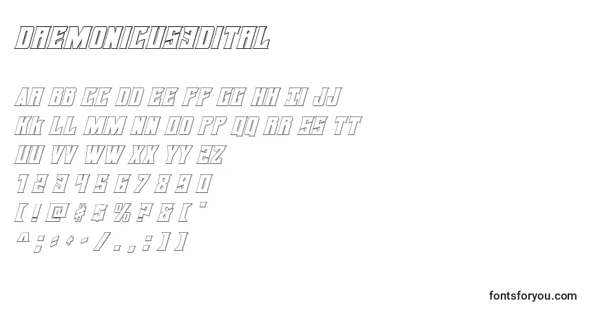 Шрифт Daemonicus3dital (124398) – алфавит, цифры, специальные символы