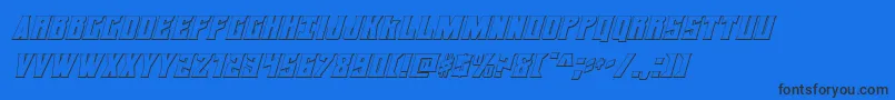 daemonicus3dital Font – Black Fonts on Blue Background