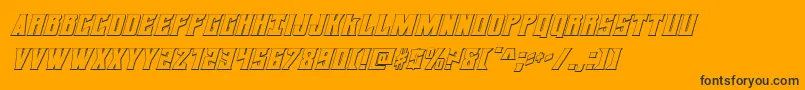 daemonicus3dital Font – Black Fonts on Orange Background