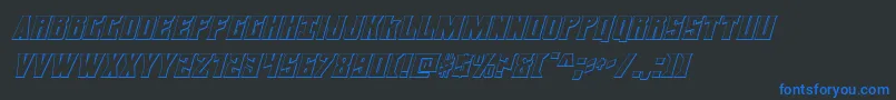 daemonicus3dital Font – Blue Fonts on Black Background