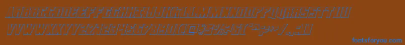 daemonicus3dital Font – Blue Fonts on Brown Background