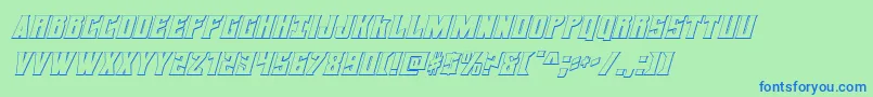 daemonicus3dital Font – Blue Fonts on Green Background