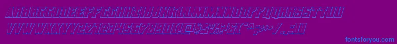 daemonicus3dital Font – Blue Fonts on Purple Background