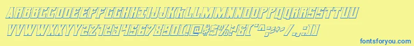 daemonicus3dital Font – Blue Fonts on Yellow Background
