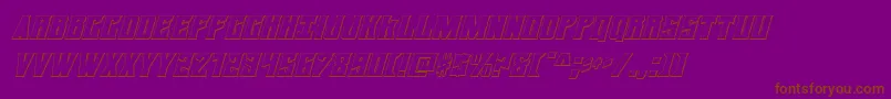 daemonicus3dital Font – Brown Fonts on Purple Background