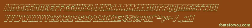 daemonicus3dital Font – Green Fonts on Brown Background