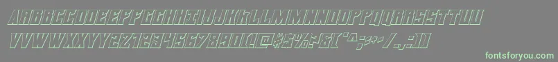 daemonicus3dital Font – Green Fonts on Gray Background