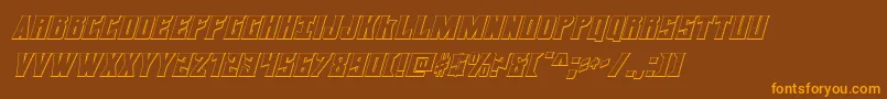 daemonicus3dital Font – Orange Fonts on Brown Background