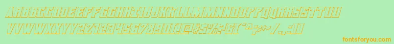 daemonicus3dital Font – Orange Fonts on Green Background