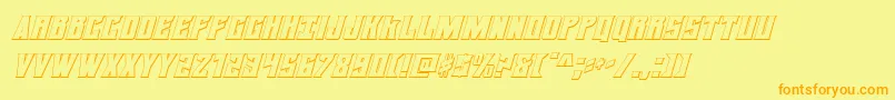 daemonicus3dital Font – Orange Fonts on Yellow Background