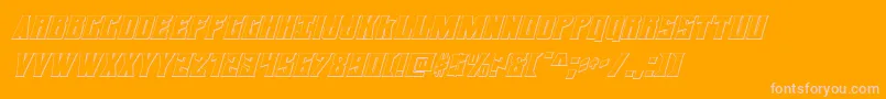 daemonicus3dital Font – Pink Fonts on Orange Background