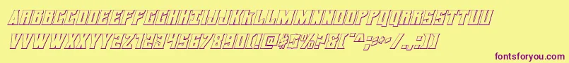 daemonicus3dital Font – Purple Fonts on Yellow Background