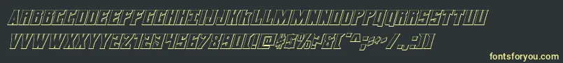daemonicus3dital Font – Yellow Fonts on Black Background