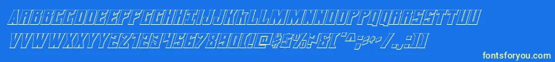 daemonicus3dital Font – Yellow Fonts on Blue Background