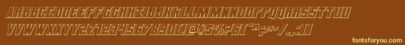 daemonicus3dital Font – Yellow Fonts on Brown Background
