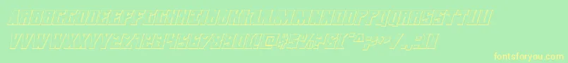 daemonicus3dital Font – Yellow Fonts on Green Background