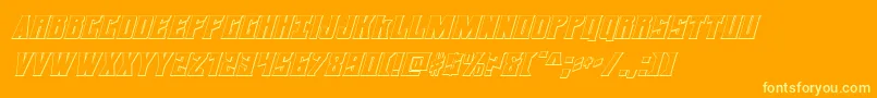 daemonicus3dital Font – Yellow Fonts on Orange Background