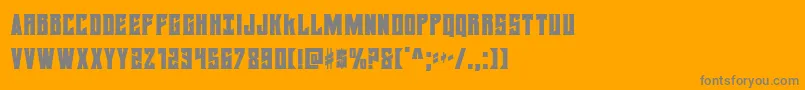 daemonicuscond Font – Gray Fonts on Orange Background