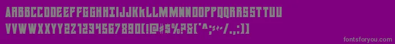 daemonicuscond Font – Gray Fonts on Purple Background