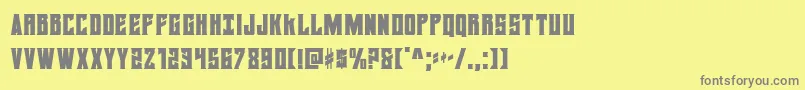 daemonicuscond Font – Gray Fonts on Yellow Background