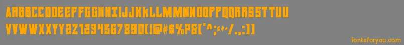 daemonicuscond Font – Orange Fonts on Gray Background