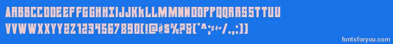 daemonicuscond Font – Pink Fonts on Blue Background