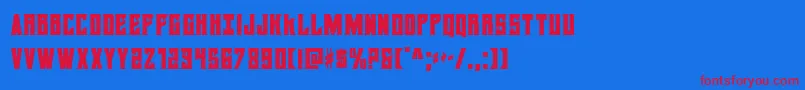 daemonicuscond Font – Red Fonts on Blue Background