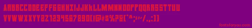 daemonicuscond-Schriftart – Rote Schriften auf violettem Hintergrund