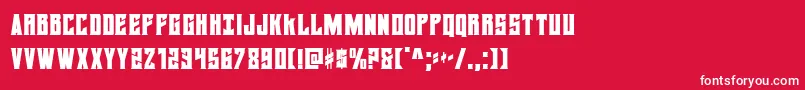 daemonicuscond Font – White Fonts on Red Background