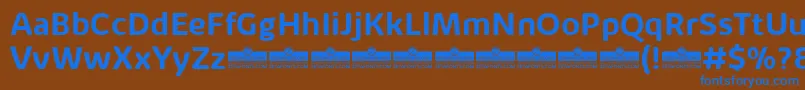 KabrioAlternateBoldTrial Font – Blue Fonts on Brown Background