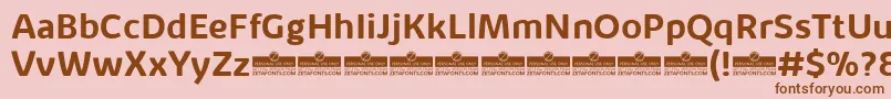 KabrioAlternateBoldTrial Font – Brown Fonts on Pink Background