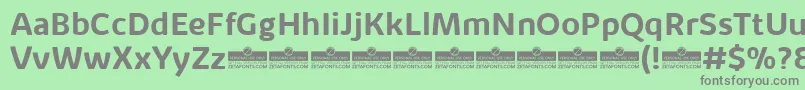 KabrioAlternateBoldTrial Font – Gray Fonts on Green Background