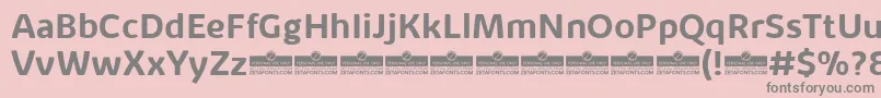 KabrioAlternateBoldTrial Font – Gray Fonts on Pink Background