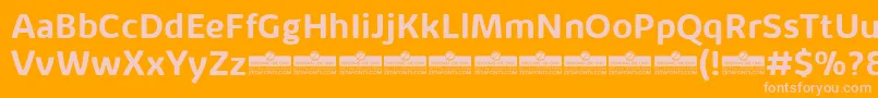 KabrioAlternateBoldTrial Font – Pink Fonts on Orange Background