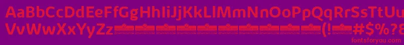 KabrioAlternateBoldTrial Font – Red Fonts on Purple Background