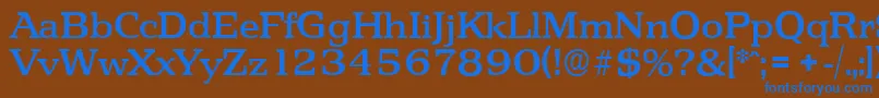 PenthouseserialMediumRegular Font – Blue Fonts on Brown Background