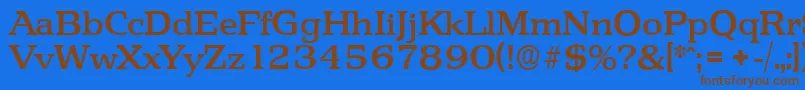 PenthouseserialMediumRegular Font – Brown Fonts on Blue Background