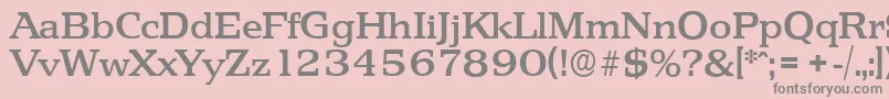 PenthouseserialMediumRegular Font – Gray Fonts on Pink Background