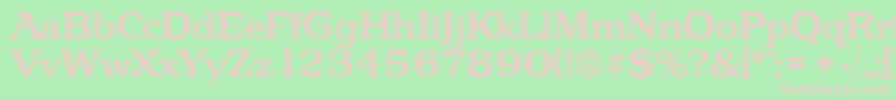 PenthouseserialMediumRegular Font – Pink Fonts on Green Background