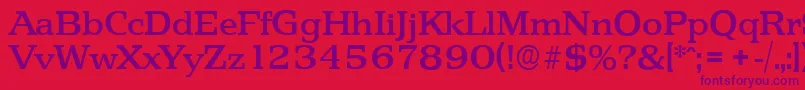 PenthouseserialMediumRegular Font – Purple Fonts on Red Background