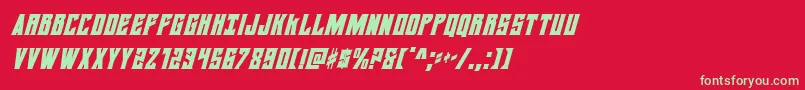 daemonicuscondital Font – Green Fonts on Red Background