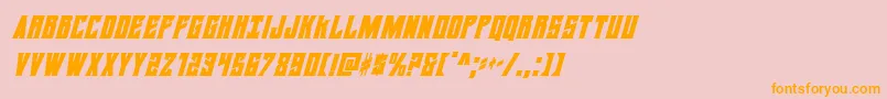 daemonicuscondital Font – Orange Fonts on Pink Background